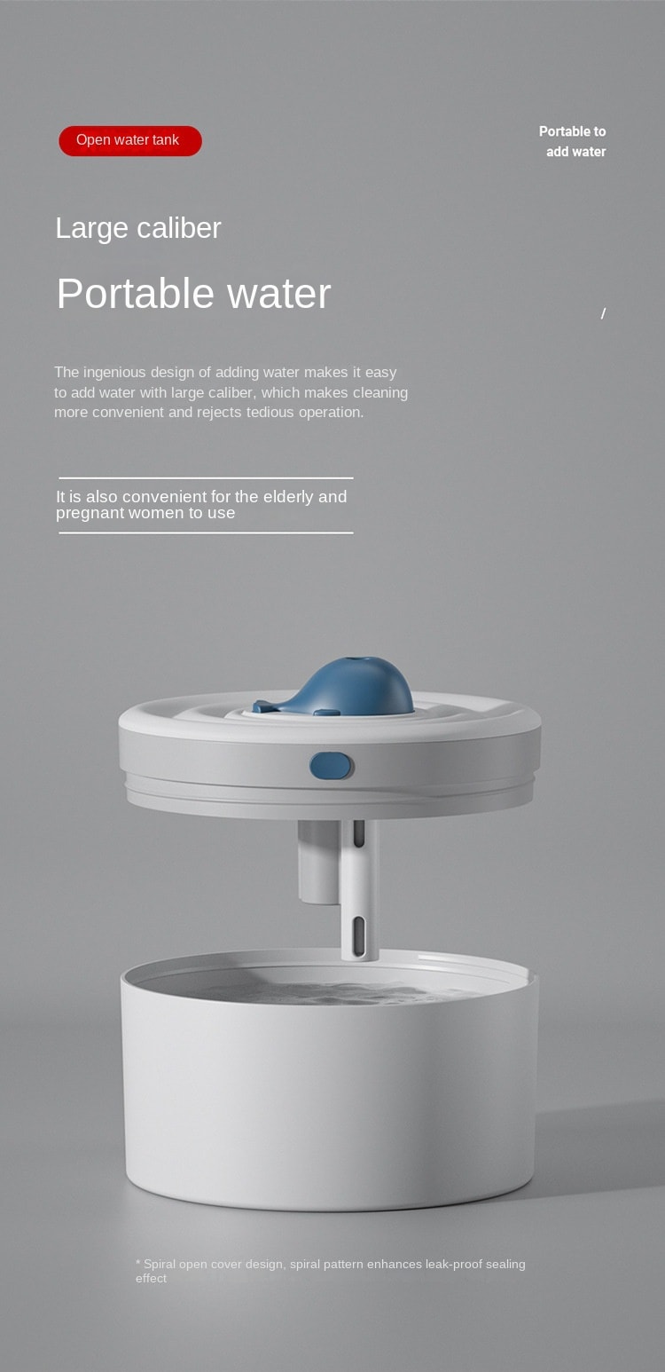 中国 LLD乐乐多 1.5升大容量蓝鲸加湿器大雾量喷雾七彩灯香薰机加湿器三合一 白色 1件