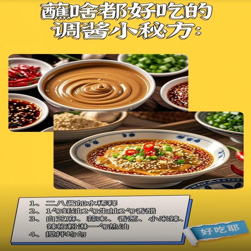 【中國直郵】 古松老北京二八醬芝麻醬純家用熱乾面拌麵醬涼拌麻辣燙火鍋蘸料專用調味醬料二八醬320g