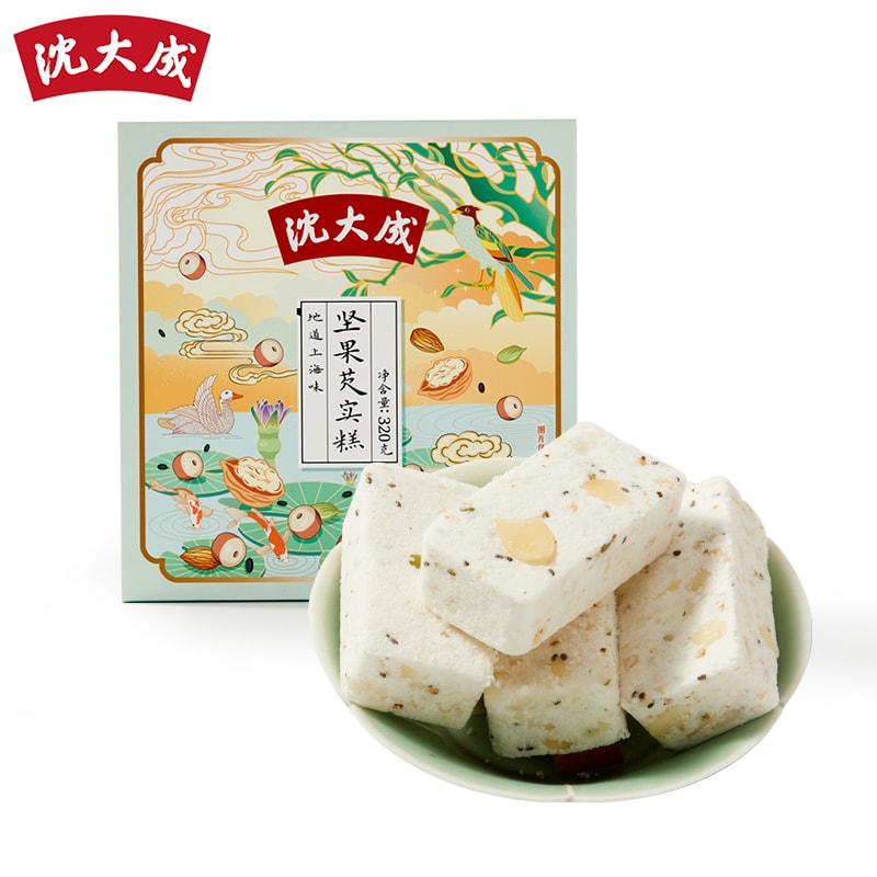 【中華老字號 中國直郵】 上海 沈大成 官方店 堅果芡實糕320g