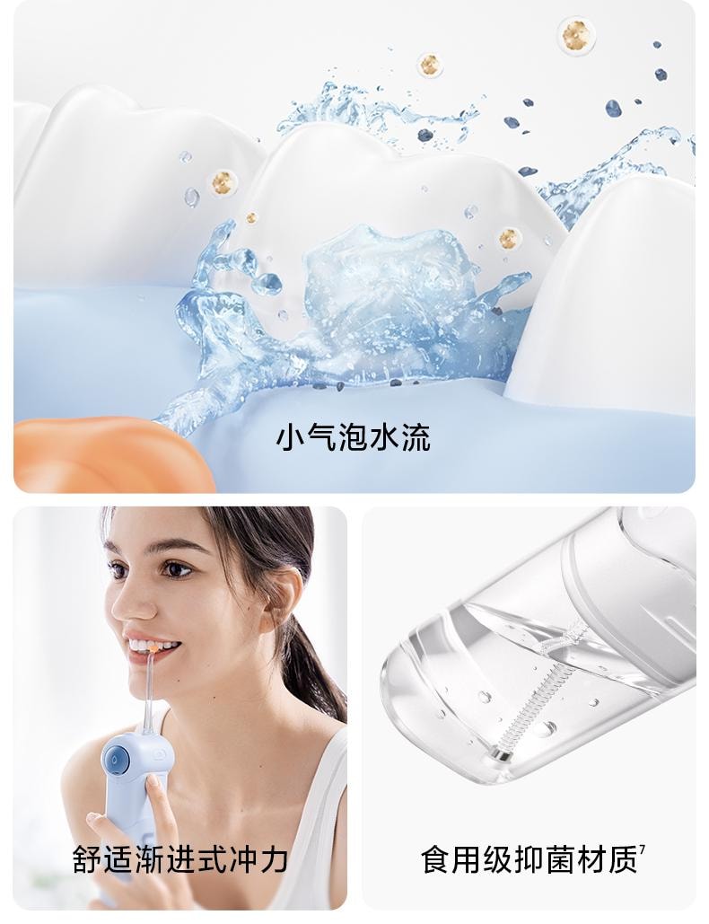 【美國直郵】 USMILE笑容加 沖牙器C10藍色便攜式水牙線 1支裝