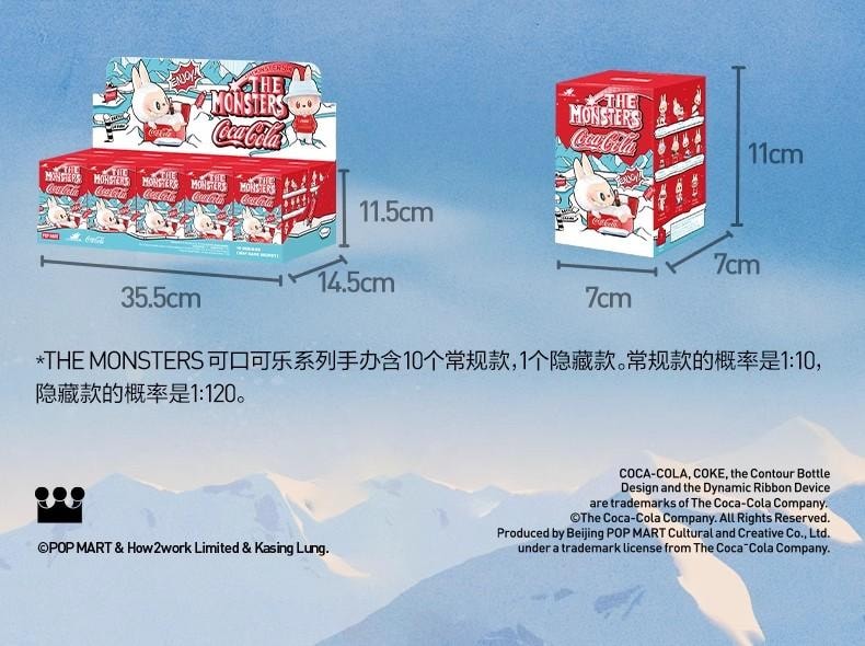 【中國直郵】 POP MART 泡泡瑪特 THE MONSTERS 可口可樂手辦盲盒 1個