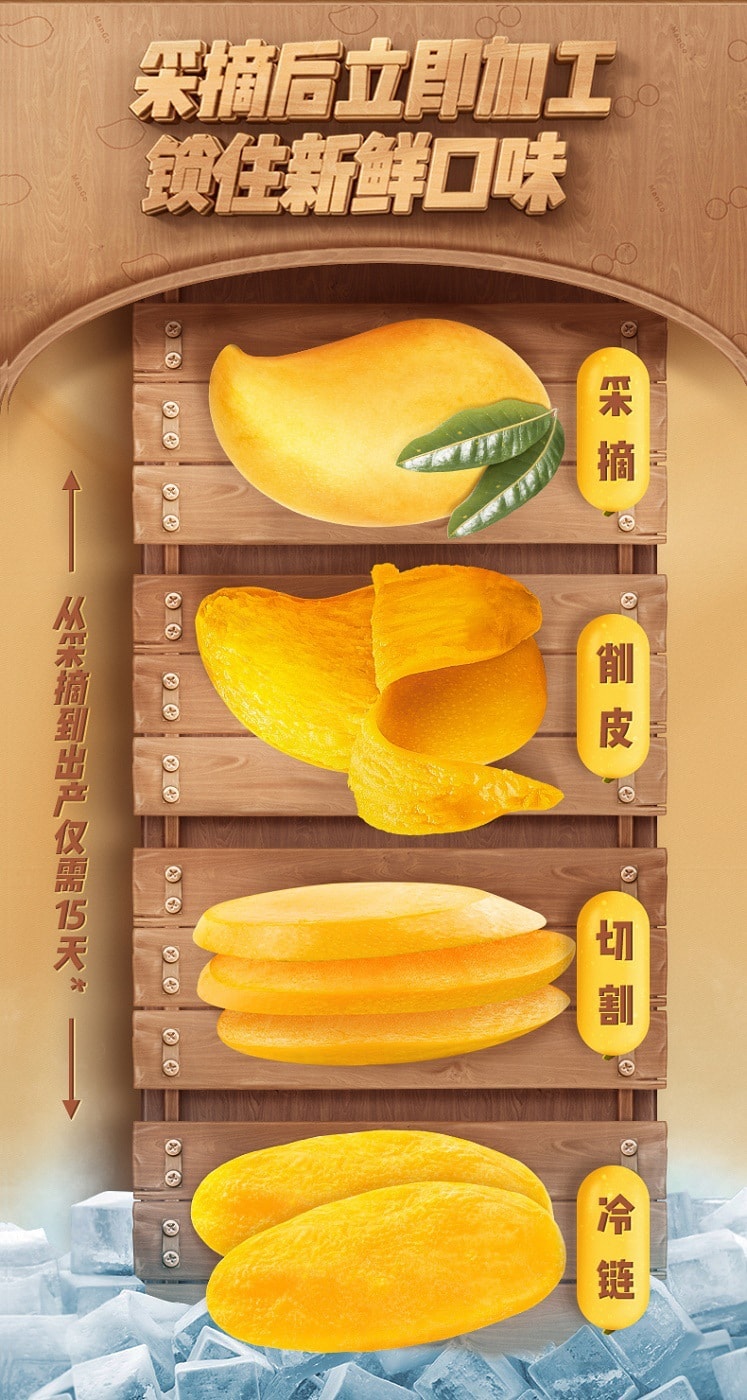 【中国直邮】三只松鼠 芒果干 泰国风味休闲食品蜜饯水果果脯零食 60g/袋