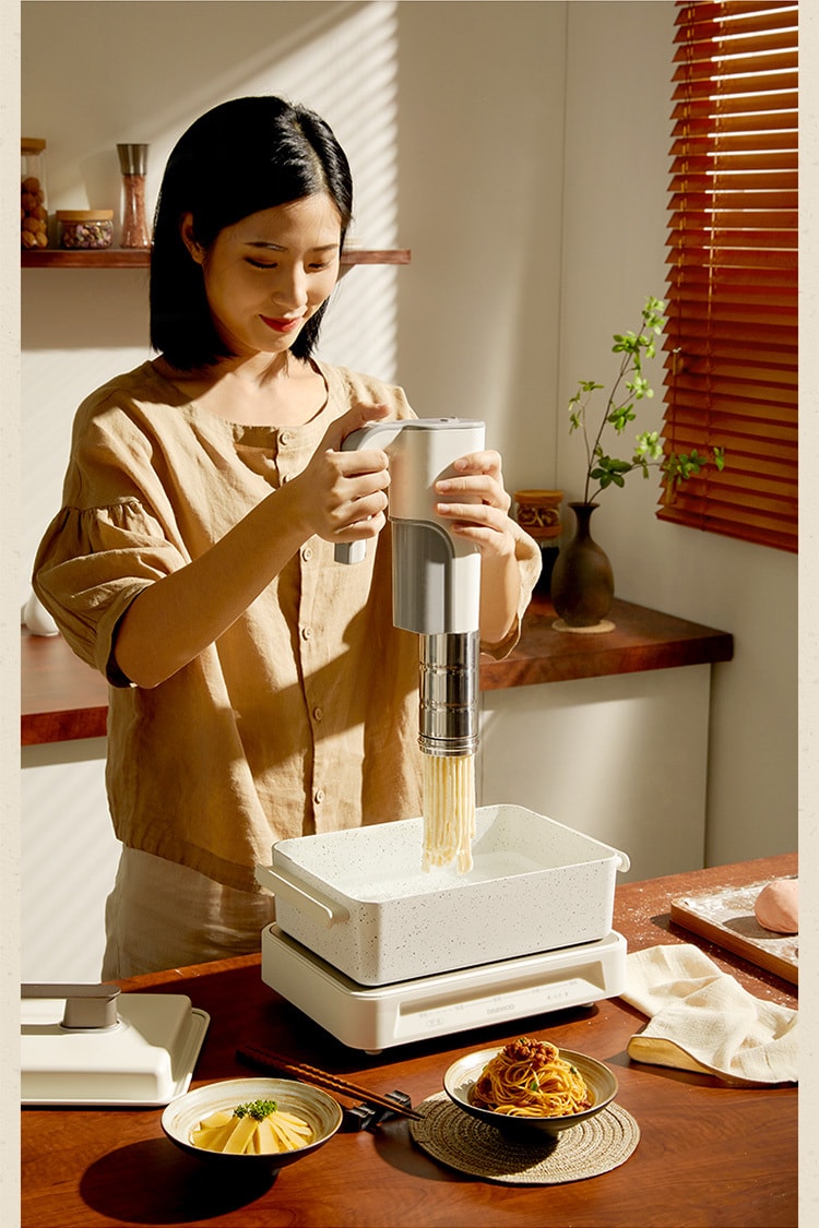 【中国直邮】大宇 家用全自动小型电动压面机多功能智能手持 奶咖棕色款