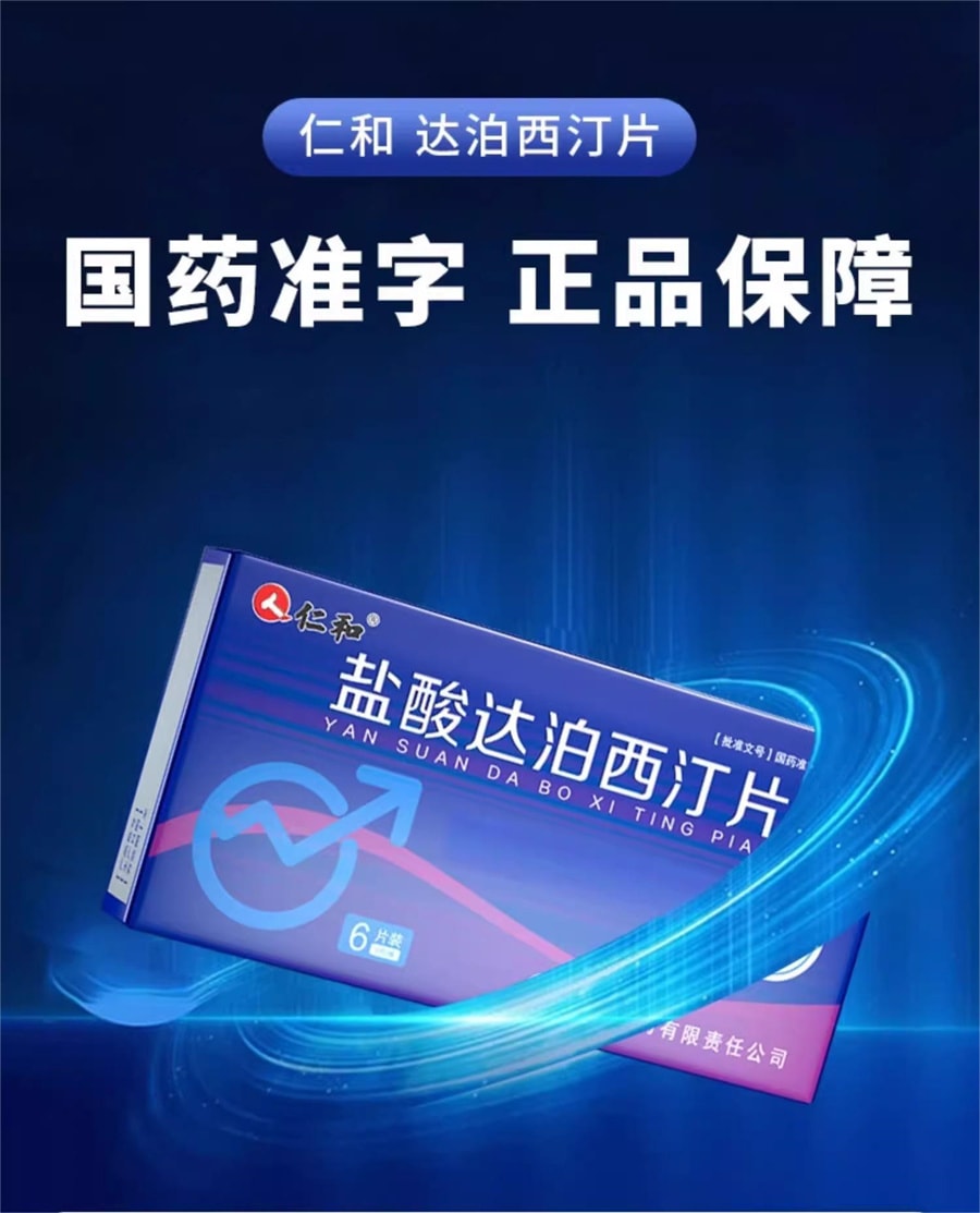 【中國直郵】仁和 鹽酸達泊西汀片30mg*6片/盒