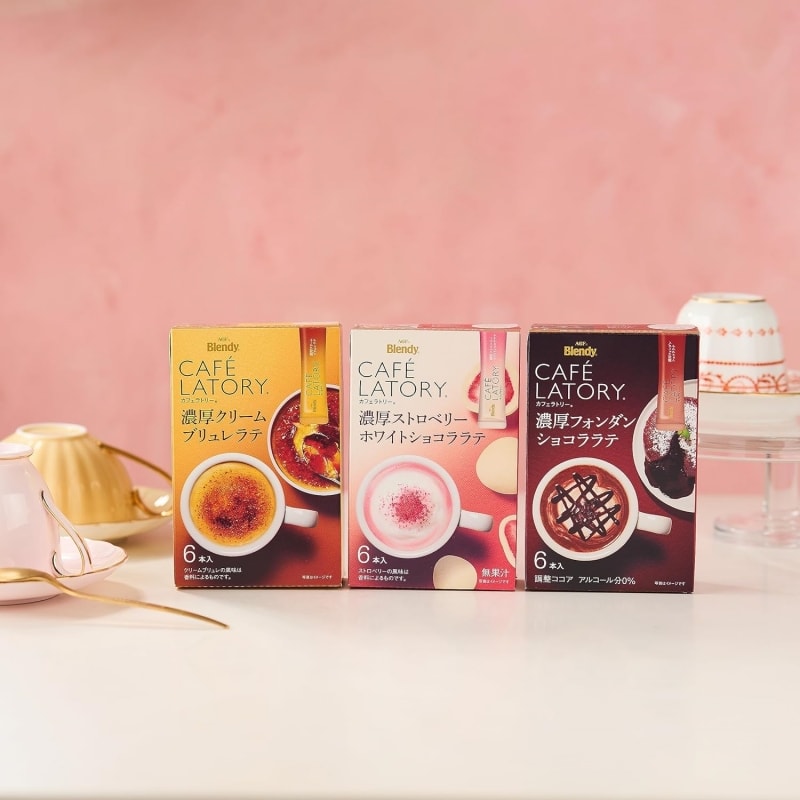 【日本直邮】日本AGF BLENDY系列 期限限定 浓厚草莓奶茶拿铁 6条装