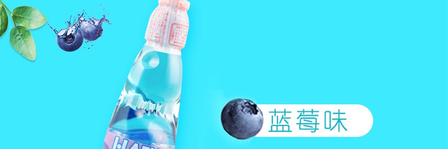 日本HATAKOSEN哈達 RAMUNE 彈珠波子汽水飲料 藍莓口味 200ml