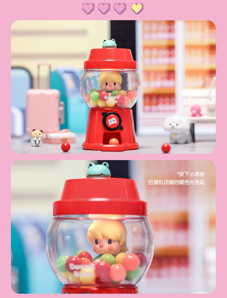 【中国直邮】POP MART 泡泡玛特 小甜豆我在这里系列盲盒手办 整盒含12个 预计3周送达