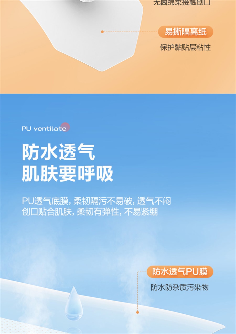 【中国直邮】可孚  剖腹产防水贴医用产后手术洗澡刨宫破腹疤痕伤口刀口愈合无菌贴敷  5片/盒