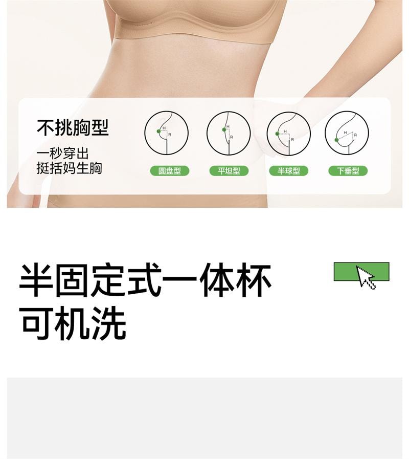 【中国直邮】 SecretWorld 无痕内衣女小胸聚拢隐形肤色粉底液细肩带 隐形肤 1条装 S码