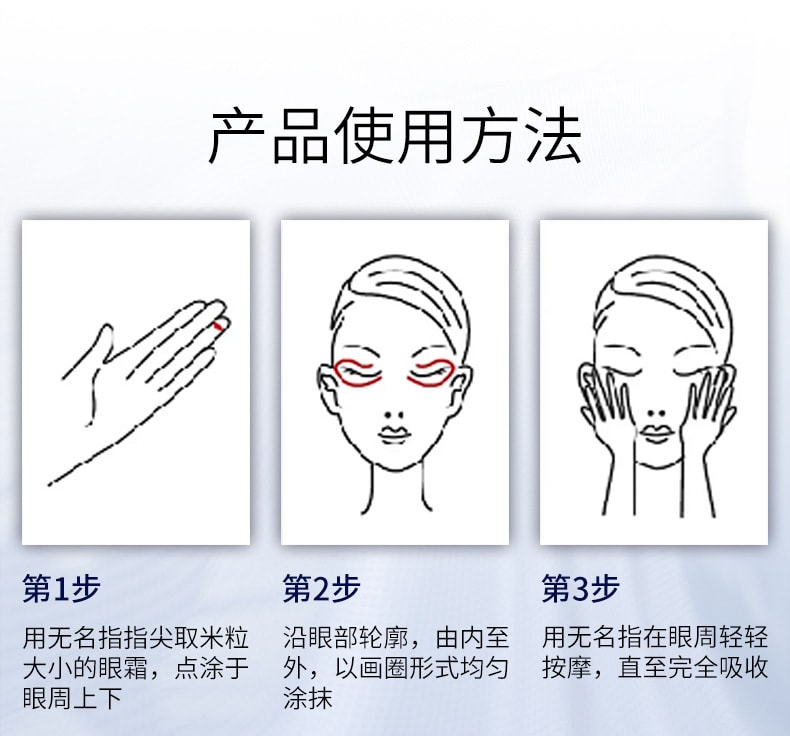 【中國直郵】修正 淡化細紋 黑眼圈 眼袋 抗皺 提拉緊緻修護眼霜 25g