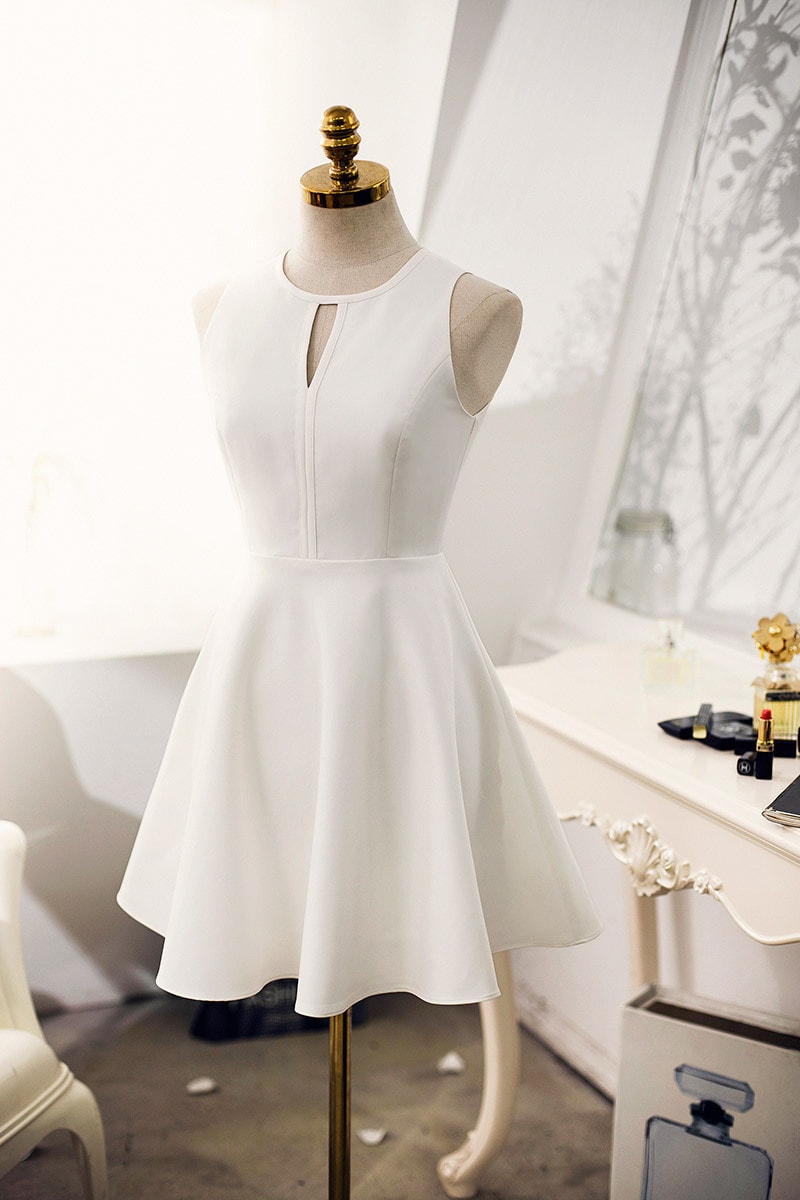 2018 Summer Classic A-line Dress White/M