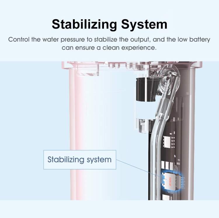 Water Flosser Teeth 4 Type Nozzle Cleaner Oral Irrigator Pink