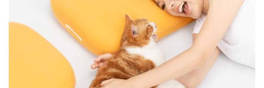躺岛 3.0猫肚皮枕 记忆棉枕头护颈椎助睡眠枕头 大橘已定 66x40x11cm