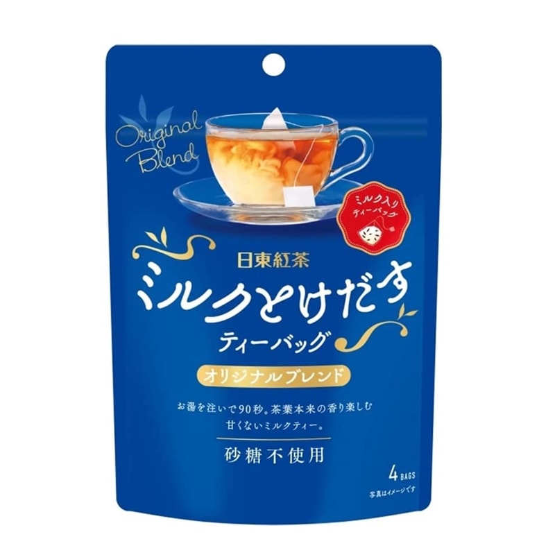 【日本直邮】日本日东红茶 新品发售 奶茶茶包 原味奶茶 4个装
