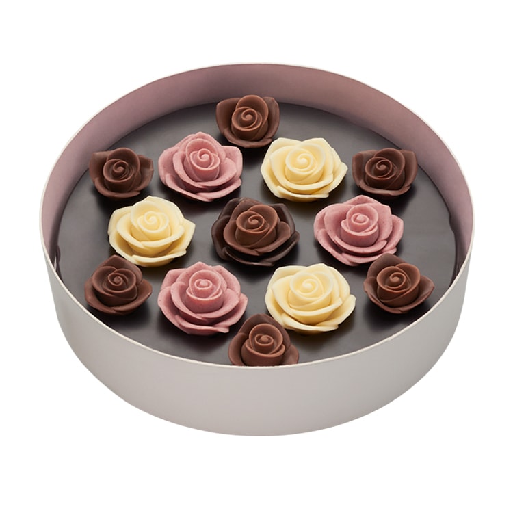 message de rose情人节限定玫瑰花朵巧克力礼盒 13枚装