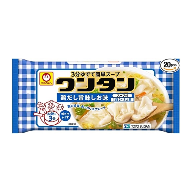 【日本直郵】日本MARUCYA 餛飩湯 雞湯鹽口味 水煮加熱3分鐘即食 即食湯 方便快速 1袋裝