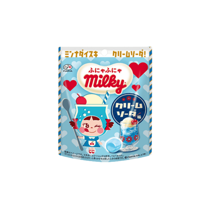 【日本直邮】 日本 FUJIYA 不二家 软软牛奶糖 冰淇淋苏打味 40g