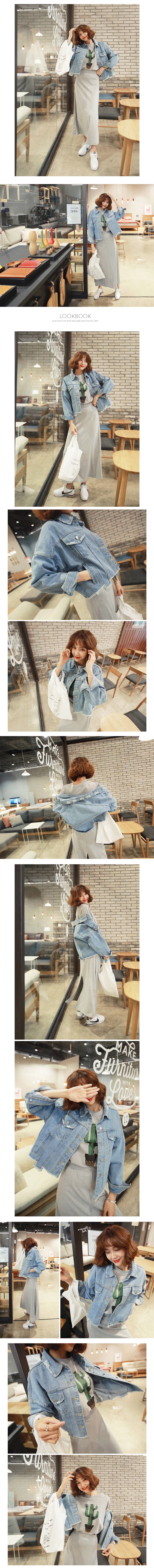 KOREA Cactus Printed Kimono Sleeve T-shirt #Grey One Size(S-M) [Free Shipping]