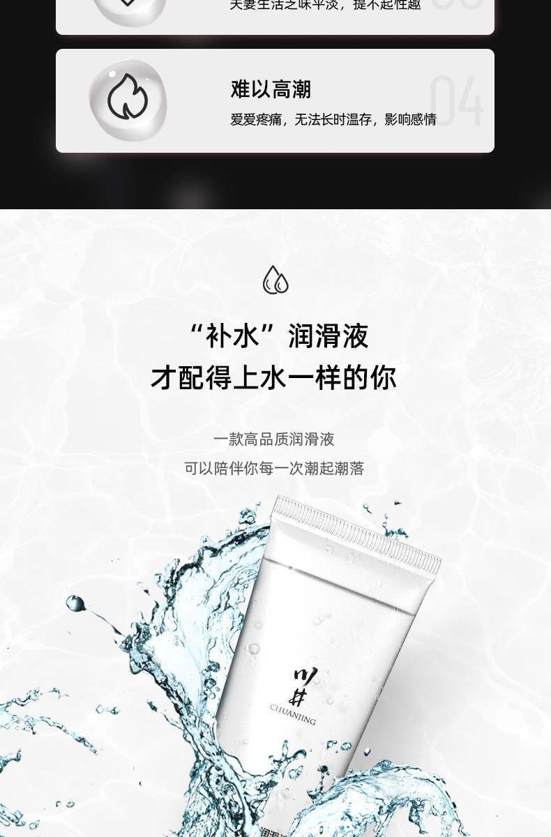 中國 川井 水溶性人體潤滑潤滑劑 夫妻拉絲液 成人情趣用品 60ml/支