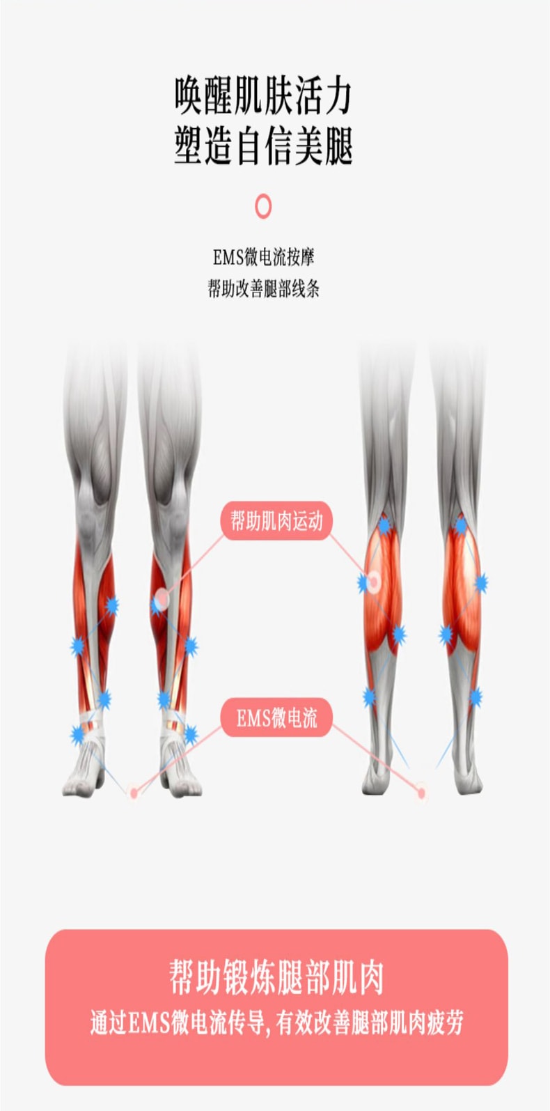 【清仓大减价】【风靡日本 EMS美腿按摩垫】LaPupil 塑形美腿缓解疲劳按摩脚垫 1件