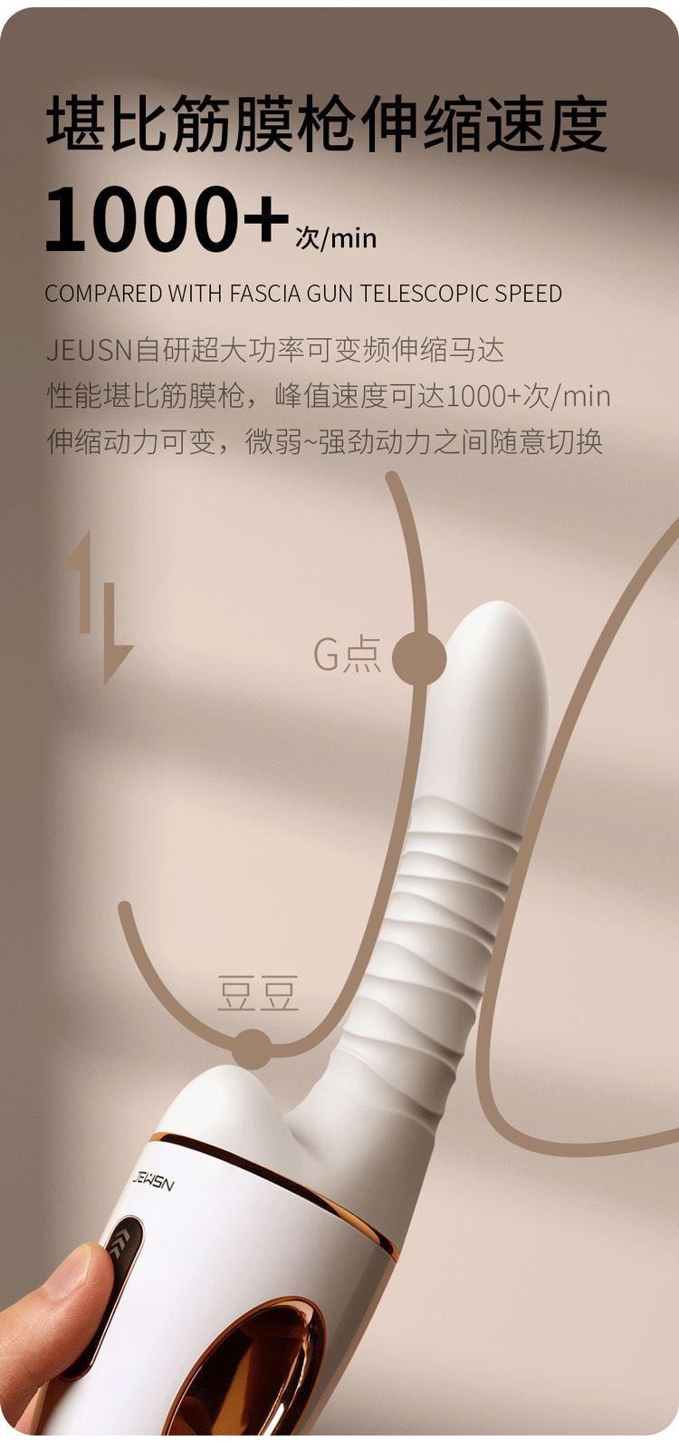 【中國直郵】 久興 G40砲機AI版伸縮震動加溫女用器具自慰陰蒂刺激