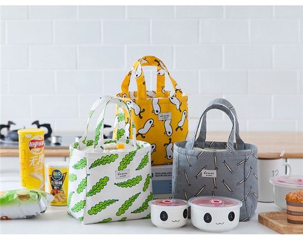 Portable Lunch Bag With Drawstring 1 Piece Random Pattern