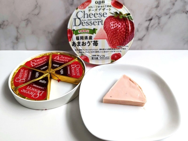 【日本直邮】超级网红系列 日本QBB 水果芝士甜品 即食三角奶酪块 草莓味 90g