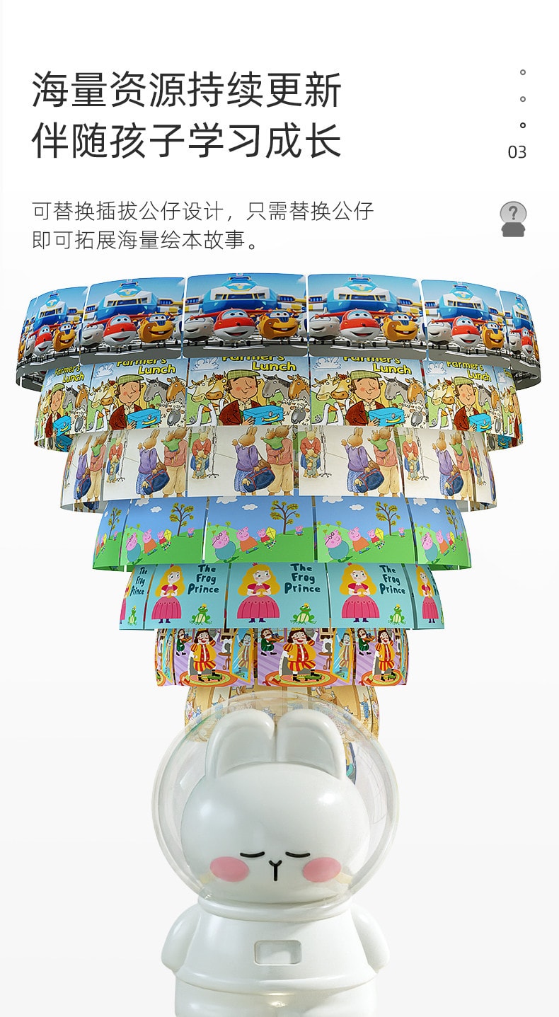【中国直邮】灵动创想 织梦月球仪投影宝宝早教故事机播放器   红色款(叶一茜推荐)