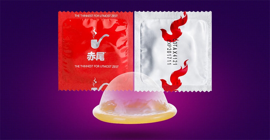 【中国直邮】赤尾 幻想3合1玻尿酸避孕套 快感超薄 计生用品 24只装