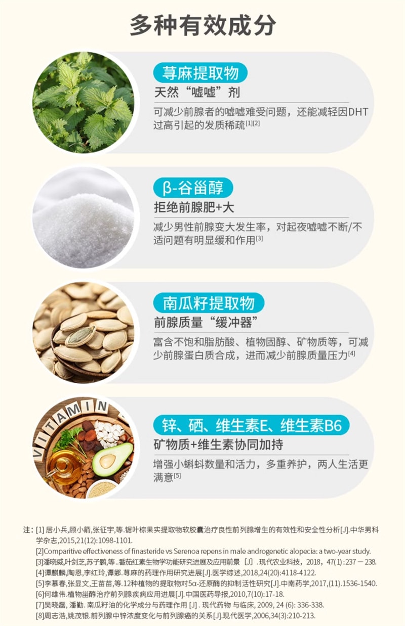 【中国直邮】Youthit优思益 锯棕榈番茄红素复合片60片男性复合维生素