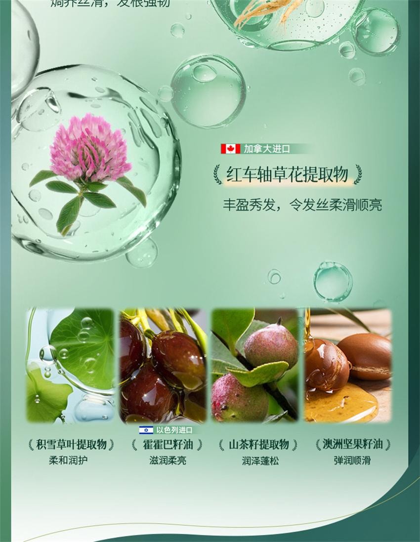 【中國直郵】 固然堂 多肽角蛋白髮芯滋養洗髮水 柔順改善毛躁乾枯 滋養修護防斷發 300g/袋【李若彤-明星代言】