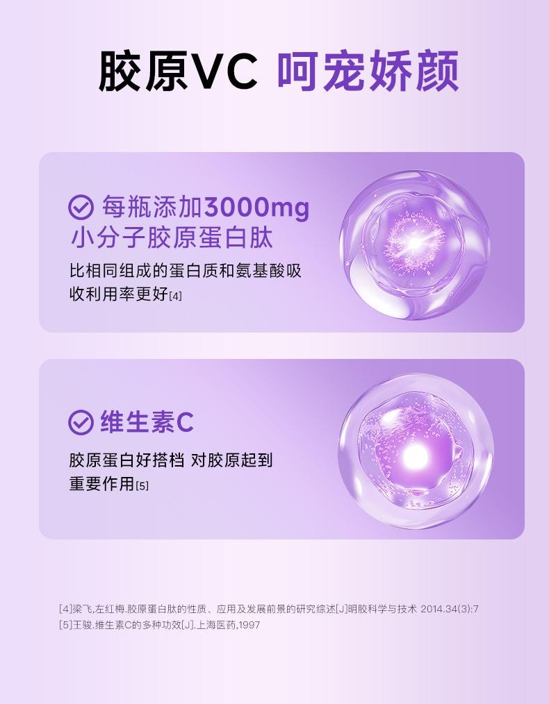 Lumi GABA γ-氨基丁酸胶原蛋白肽果味饮料 3000mg胶原蛋白肽+500mg γ-氨基丁酸+20mg L-茶氨酸 50ml*6瓶入 助眠舒缓压力养颜