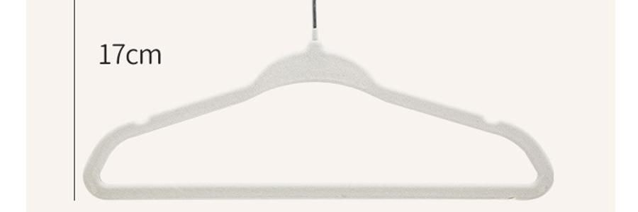 兒童專用植絨衣架 防滑無痕晾衣架 寶寶衣物專用掛架 10 個/組 黃色