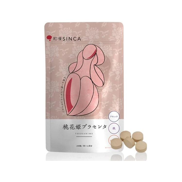 【日本直郵】WAKAN和漢 SINCA 桃花姬胎盤素 調理女性氣血 240粒
