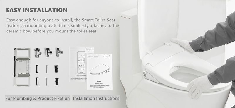 Lifease Bidet Toilet Seat Slim Design Instant Heating Smart Bidet Self Cleaning Stainless Nozzle Heated Seat Warm Ai