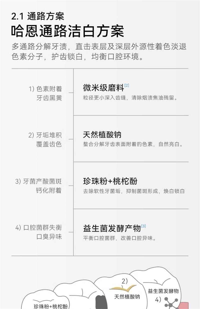 【中國直郵】 哈恩 桃柁酚牙粉洗牙粉去牙漬洗牙齒污垢清潔 70g/盒