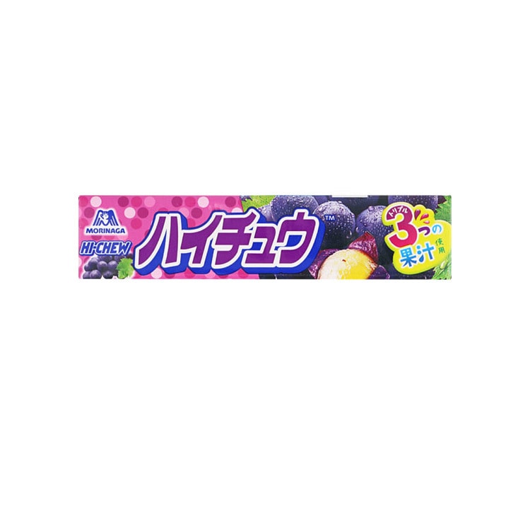【赠品】【日本直邮】MORINAGA森永制果 HI-CHEW 日本版 果汁软糖 葡萄味 12粒