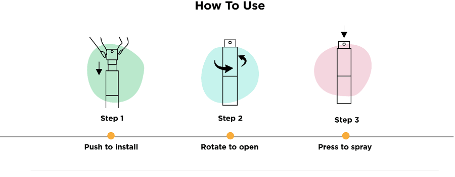 BOP FreshMissile™ 口氣清新噴霧 8ml 冰​​川薄荷 1殼2芯