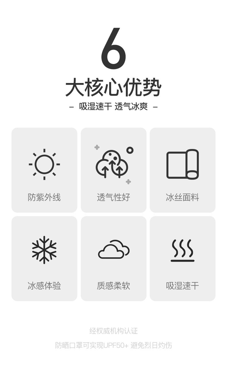 GoloveJoy 夏季防晒面罩 可护颈 防紫外线 冰丝冷感 挂耳口罩 深灰色