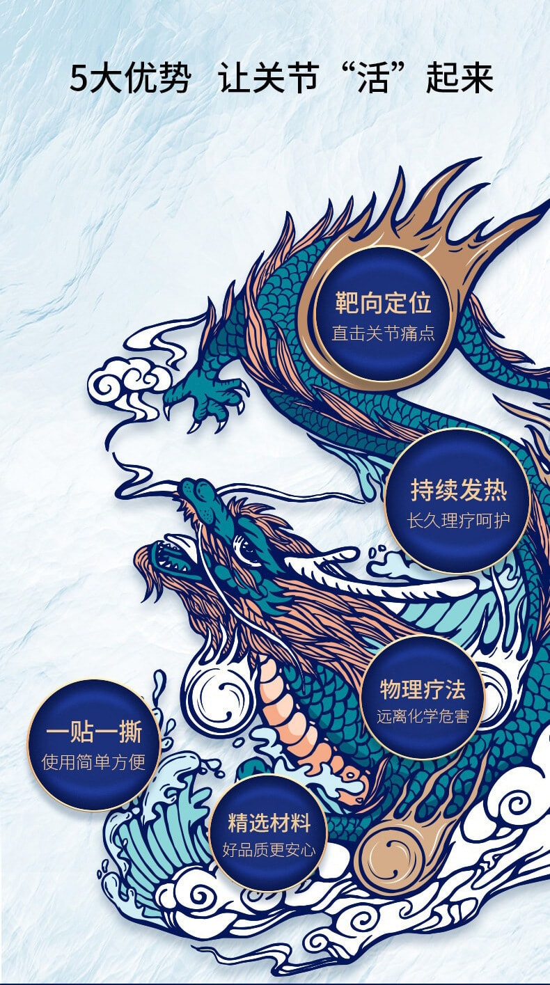 【中国直邮】北京同仁堂 内廷上用医用冷敷贴 颈肩腰腿型 1盒 