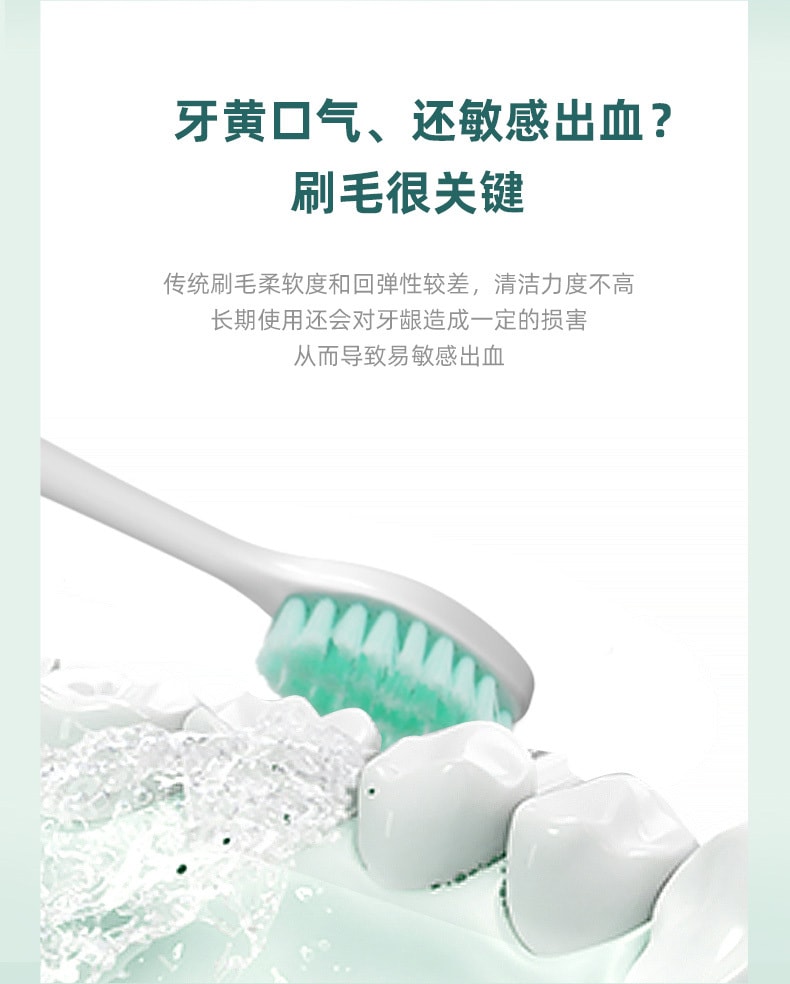 【中国直邮】EraClean世净 电动牙刷 ET01 白色