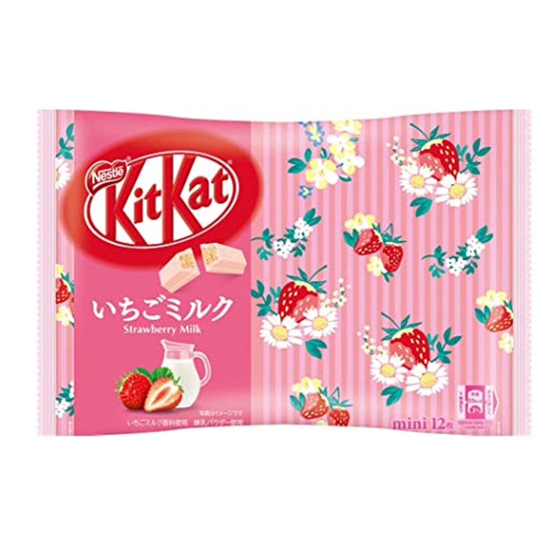 【日本直郵】 KIT KAT季節限定 三麗鷗聯名 草莓牛奶煉乳口味巧克力威化 10枚裝