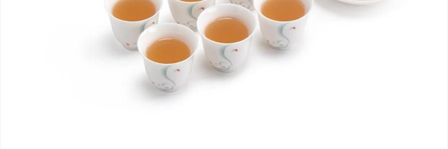 南山先生 素锦莲华茶具套装 6人盖碗泡茶功夫茶具 圆融盖碗款 9件套