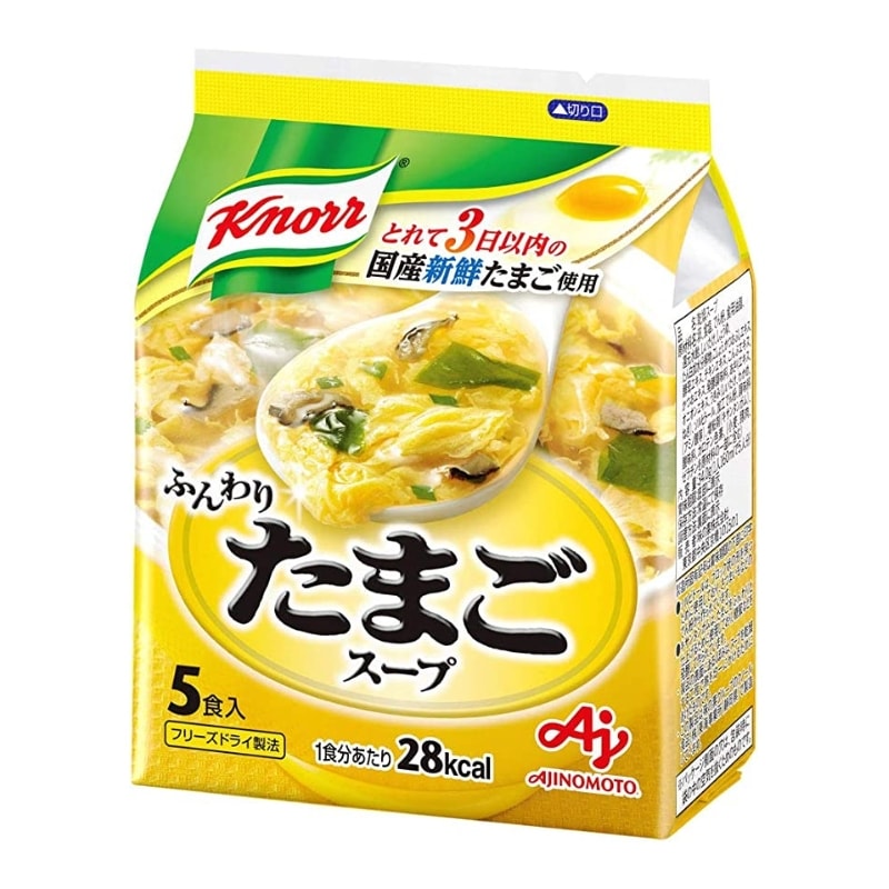 【日本直邮】日本味之素 AJINOMOTO KONRR 营养早餐 速食汤 方便汤 蛋花汤 5包装