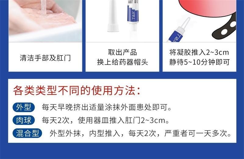 【中国直邮】 丁达尔 医用卡波姆痔疮敷料 痔疮膏 舒肿缓痛 散热解表 用于内球外型混合型 20g/盒