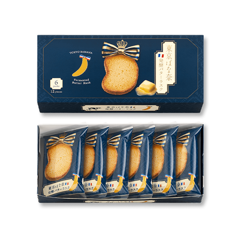 【日本直郵】 日本 TOKYO BANANA 新品 人氣網紅名果 東京香蕉 法國產奶油香蕉口味甜脆餅乾 6包裝