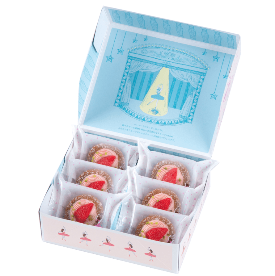 【日本直邮】西洋果子鹿鸣馆芭蕾舞短裙草莓蛋挞 限定礼盒下午茶点心 6个一盒