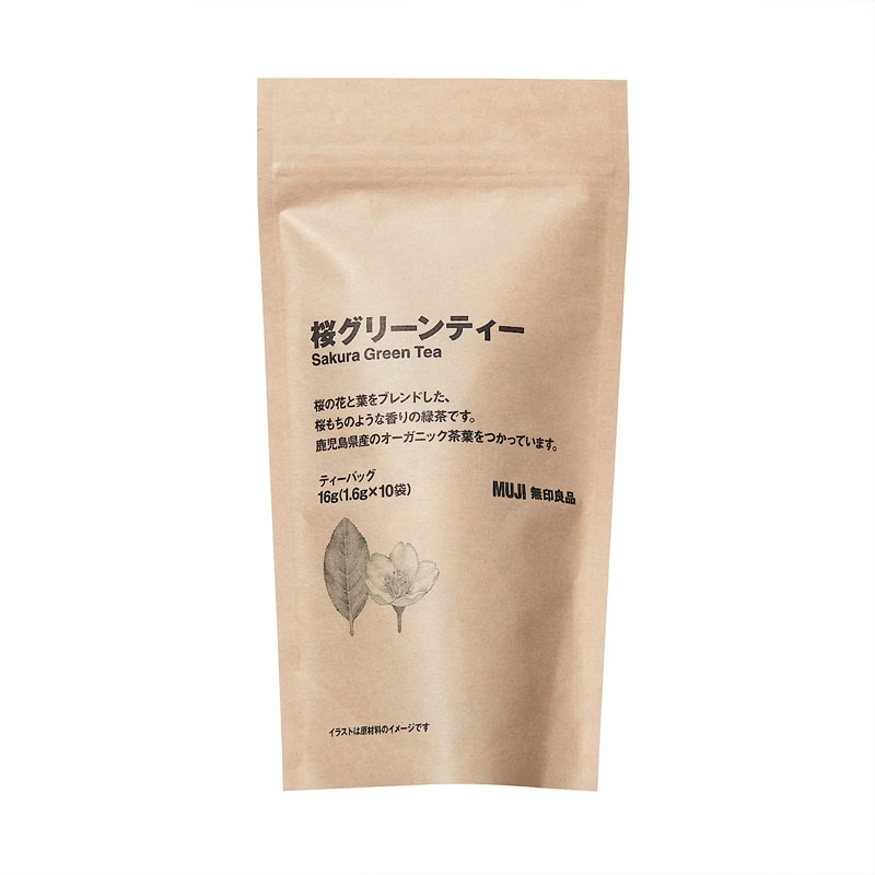 【日本直邮】MUJI无印良品 樱花限定 樱花绿茶 16g
