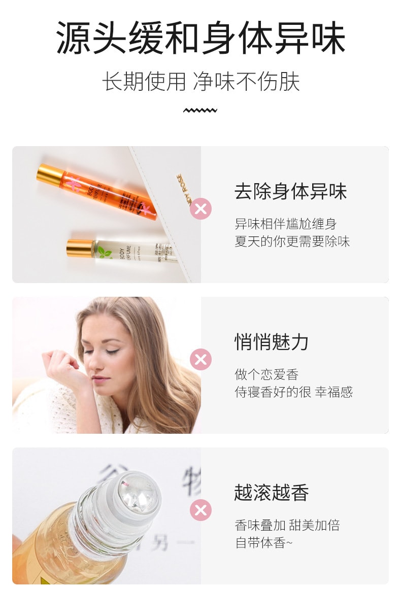 【中国直邮】梦希蓝  去狐臭滚珠香水止汗露走珠 持久留香 香体露(黑鸭鸭香12g)