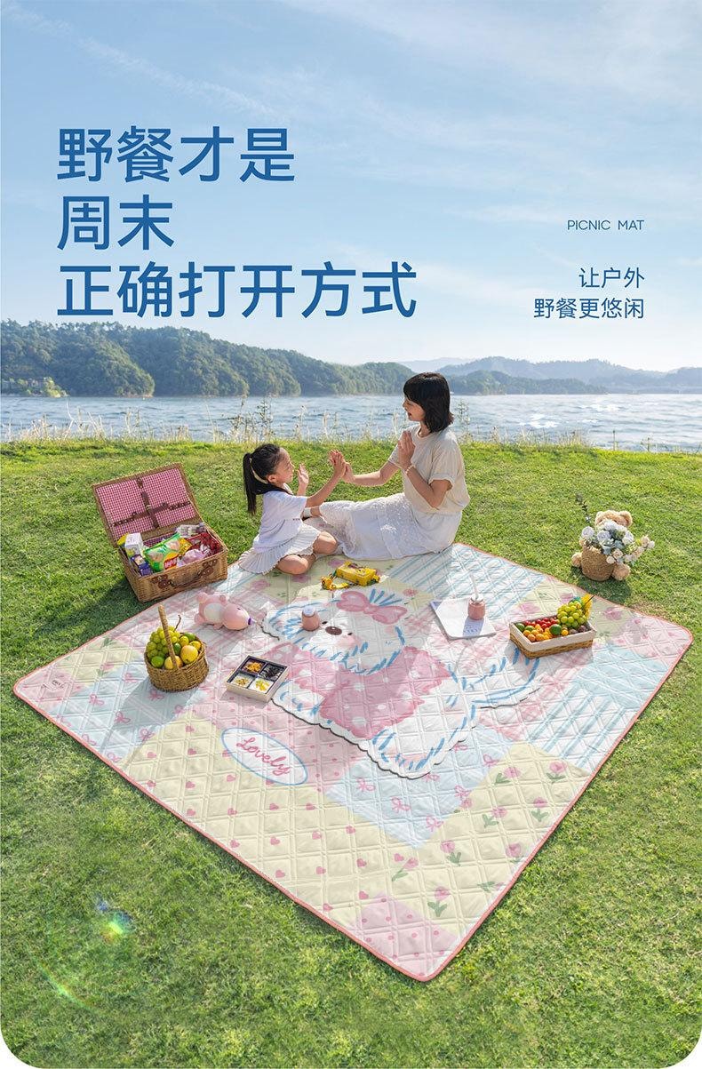   FOXTAIL 卡通便携野餐垫 露营垫 户外地垫 防水 防潮 便携 折叠 郊游 居家-动物世界 中号(150*200cm)1个*预计到达时间3-4周